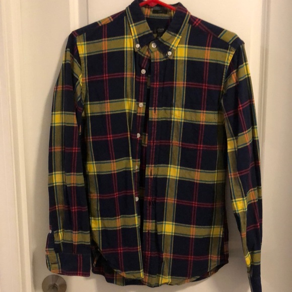 Slim Small J crew plaid shirt LIKE NEW - Picture 1 of 3